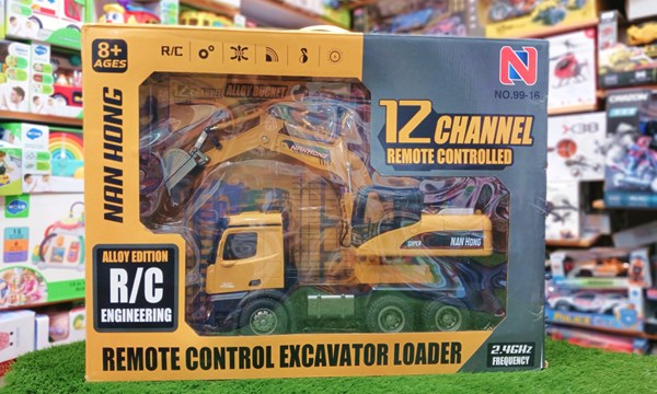 اسباب بازی بیل مکانیکی کنترلی بزرگ مقیاس 1:14 مدل EXCAVATOR LOADER NAN HONG 9916_اسباب بازی ماشین کنترلی