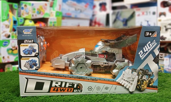 ماشین کنترلی مسابقه ای تبدیل شونده به بولدوزر_اسباب بازی ماشین کنترلی