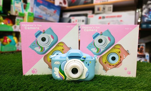 دوربین عکاسی و فیلمبرداری دیجیتال کودک طرح یونیکورن آبی_اسباب بازی دیجیتال و هوشمند