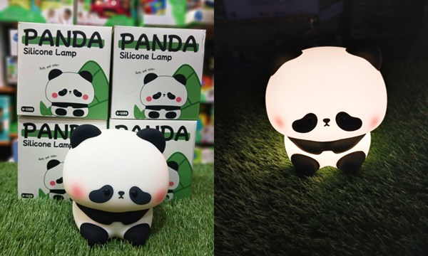 چراغ خواب سیلیکونی شارژی طرح پاندا خجالتی_اسباب بازی اتاق کودک