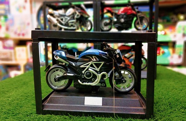 موتور اسباب بازی عقب کش موزیکال همراه با قاب رنگ مشکی_اسباب بازی موتور