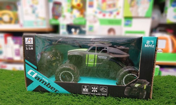 ماشین کنترلی آفرود مقیاس 1:18 رنگ سبز_اسباب بازی ماشین کنترلی