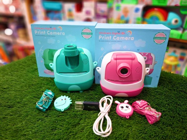 دوربین عکاسی و فیلمبرداری دیجیتال کودک با چاپ فوری حرارتی و رم 32 گیگ صورتی_اسباب بازی دیجیتال و هوشمند
