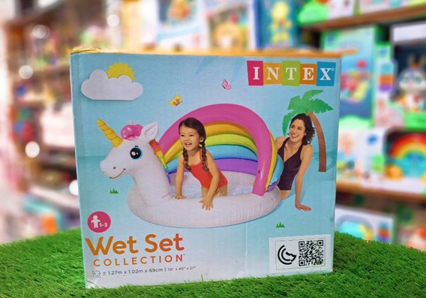 استخر بادی کف بادی اینتکس طرح یونیکورن (اسب تک شاخ)_اسباب بازی ورزشی