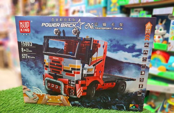 لگو تکنیک کامیون حمل‌ و نقل کنترلی 577 قطعه مدل MOULD KING 15003 RC Transport Truck Remote Contro_اسباب بازی لگو