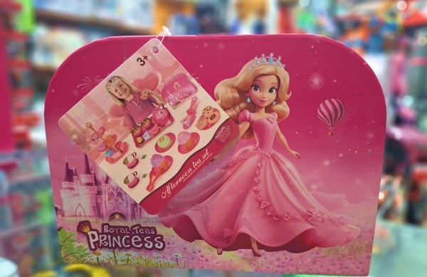 اسباب بازی ست چای خوری و شیرینی خوری فلزی عصرانه 52 تکه طرح پرنسس_اسباب بازی لوازم خانگی