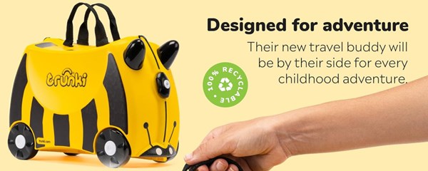 چمدان سواری کودک با ظرفیت 18 لیتر طرح زنبور مدل 0044 Trunki 18L_کیف و کوله پشتی