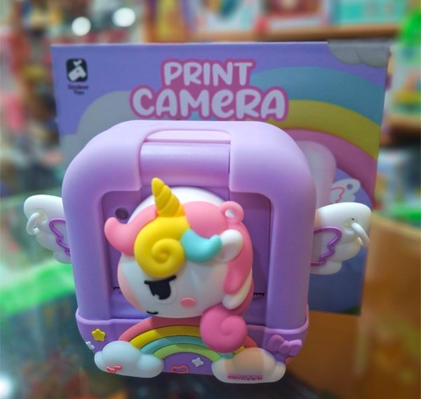 دوربین عکاسی و فیلمبرداری دیجیتال کودک با چاپ فوری حرارتی طرح یونیکورن بنفش مدل M9_اسباب بازی دیجیتال و هوشمند