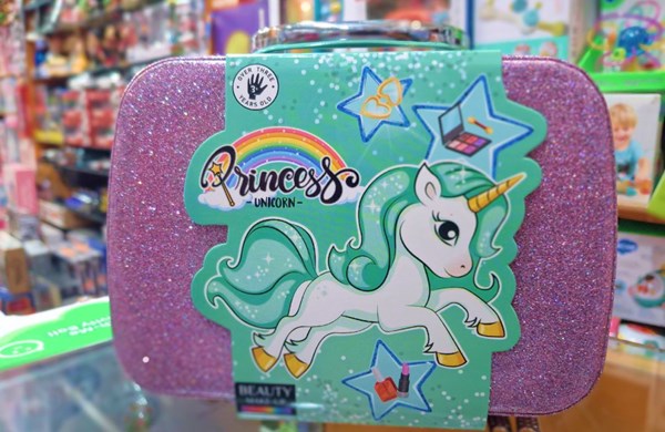 کیف لوازم آرایشی طرح یونیکورن رنگ بنفش مدل Beauty Make-up B160_کیف و کوله پشتی