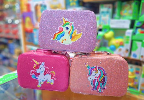 کیف لوازم آرایشی طرح یونیکورن رنگ بنفش مدل Beauty Make-up B160_کیف و کوله پشتی