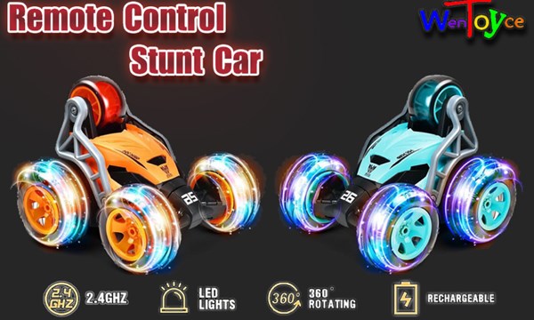 ماشین کنترلی شارژی دیوانه چرخشی 360 درجه سرعت بالا رنگ نارنجی مدل SQ2335_اسباب بازی ماشین کنترلی