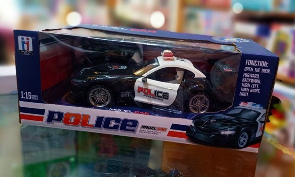 ماشین کنترلی شارژی پلیس با درب های بازشو مقیاس 1:16مدل Carrinho Policia Controle Remot 308_اسباب بازی ماشین کنترلی