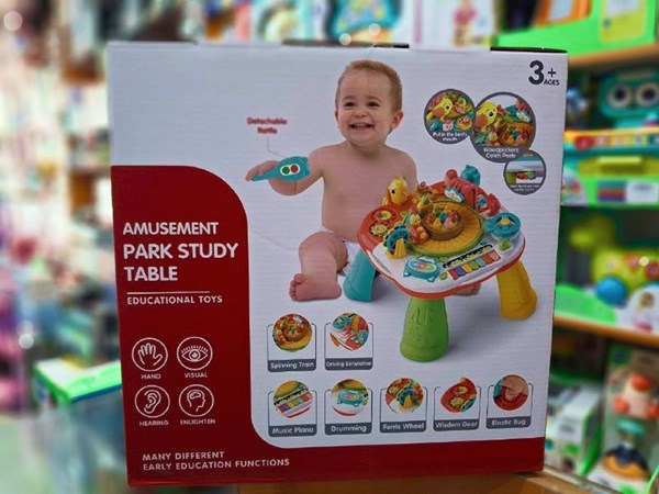 اسباب بازی میز موزیکال 7 کاره کودک با بازی ماهیگیری و صداهای حیوانات مدل Baby Activity Table Toys 618_اسباب بازی نوزادی