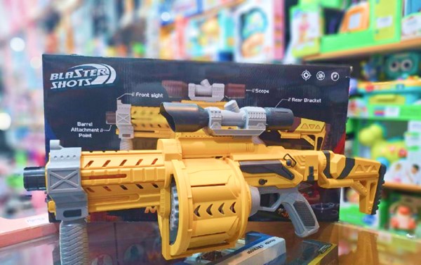 تفنگ اسباب بازی تیر اسفنجی بلستر تک تیر و رگباری مدل Gun With Soft Bullets 582_اسباب بازی تفنگ