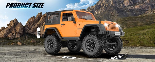 ماشین کنترلی جیپ آفرود مقیاس 1:14 مدل Jeep Wrangler DOUBLE E_اسباب بازی ماشین کنترلی