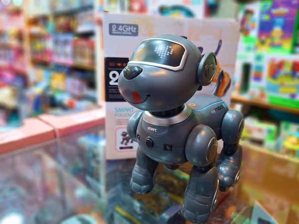 سگ رباتیک هوشمند طوسی با سنسور و کنترل مدل Programmable Robot Dog Toy 1536_اسباب بازی ربات