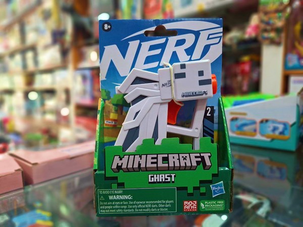 تفنگ اسباب بازی نرف Nerf با تیر اسفنجی مدل ماینکرافت Minecraft رنگ سفید_اسباب بازی تفنگ