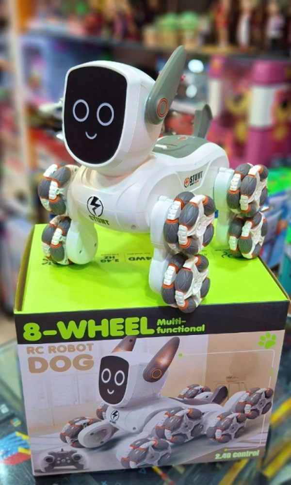 ربات اسباب بازی سگ کنترلی هوشمند با هشت‌ چرخ و چرخش 360 درجه مدل JJRC Q193_اسباب بازی ربات