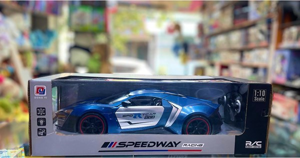 ماشین کنترلی شارژی اسپرت مقیاس 1:10 چراغدار رنگ آبی کد 0855_اسباب بازی ماشین کنترلی