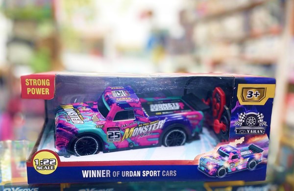 ماشین کنترلی وانت مسابقه‌ ای دودزا طرح گرافیتی مقیاس 1:22 مدل Sport Cars 3714_اسباب بازی ماشین کنترلی