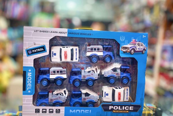 ماشین های اسباب بازی پلیس مجموعه 8 عددی مدل POLICE 168_اسباب بازی ماشین