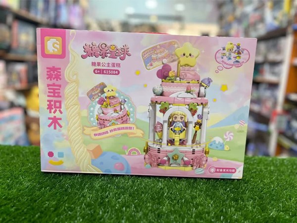 لگو کیک تولد چراغدار پرنسس مدل 615084