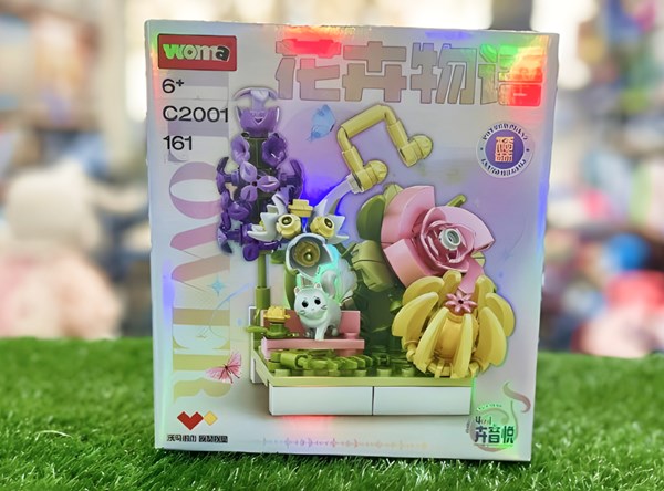 لگو گلدان گل صورتی مدل 2001