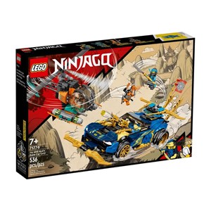اسباب بازی لگو نینجاگو ماشین مسابقه EVO جی و نیا 536 قطعه مدل Jay and Nya’s Race Car EVO - 71776 Building Kit_اسباب بازی لگو