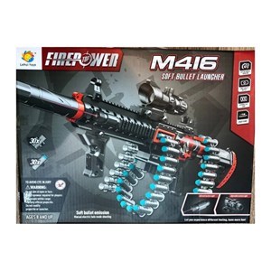 اسباب بازی تفنگ مسلسل شارژی تیر اسفنجی دوربین دار مدل SOFT BULLET LAUNCHER M416_اسباب بازی تفنگ