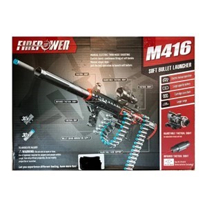 اسباب بازی تفنگ مسلسل شارژی تیر اسفنجی دوربین دار مدل SOFT BULLET LAUNCHER M416_اسباب بازی تفنگ