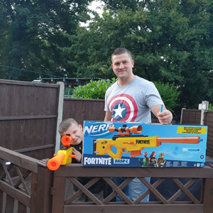 اسباب بازی تفنگ تیر اسفنجی نرف Nerf مدل Fortnite Basr-L _اسباب بازی تفنگ