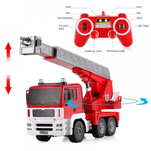 ماشین کنترلی جرثقیل آتشنشانی مقیاس 1:20 دبل ای مدل 003-517 Double EE_اسباب بازی ماشین کنترلی
