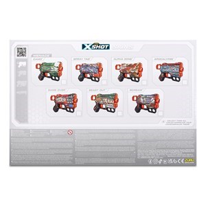 اسباب بازی تفنگ چهار قلو ایکس شات X-Shot سری Skins مدل Zuru - X-Shot - Skins - 4x Menace Dart Blaster_اسباب بازی تفنگ