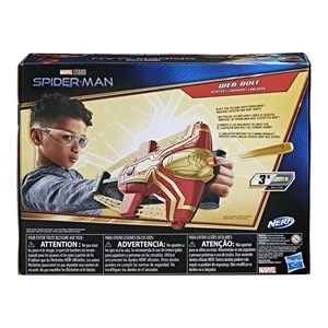 اسباب بازی مچ بند اسپایدرمن نرف Nerf مدل Hasbro - Nerf - Marvel Studios - Spider-Man Web Bolt Nerf Blaster Includes 3 Elite Nerf Darts _اسباب بازی تفنگ