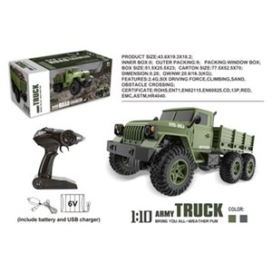 اسباب بازی ماشین کنترلی کامیون نظامی مدل Remote Control Army Truck Toy SL_008A مقیاس 1:10_اسباب بازی ماشین کنترلی