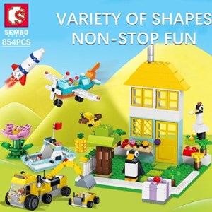 اسباب بازی لگو کلاسیک خلاقیت 854 قطعه مدل Sembo 101402 Large Creative Brick Box_اسباب بازی لگو