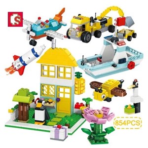 اسباب بازی لگو کلاسیک خلاقیت 854 قطعه مدل Sembo 101402 Large Creative Brick Box_اسباب بازی لگو