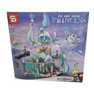 اسباب بازی لگو دیزنی قصر السا فروزن اس وای 1255 قطعه مدل Lego SY 1458 Fantasy Ice Castle Ice and Snow Princess – Frozen_اسباب بازی لگو