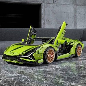 اسباب بازی لگو تکنیک ماشین لامبورگینی سیان 3696 تکه مقیاس 1:8 مدل  Technic Lamborghini Sian 56001_اسباب بازی لگو