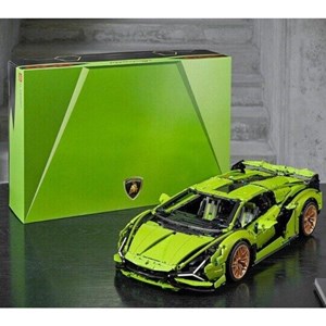 اسباب بازی لگو تکنیک ماشین لامبورگینی سیان 3696 تکه مقیاس 1:8 مدل  Technic Lamborghini Sian 56001_اسباب بازی لگو