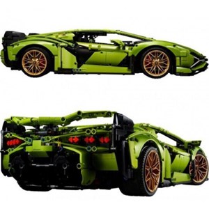 اسباب بازی لگو تکنیک ماشین لامبورگینی سیان 3696 تکه مقیاس 1:8 مدل  Technic Lamborghini Sian 56001_اسباب بازی لگو
