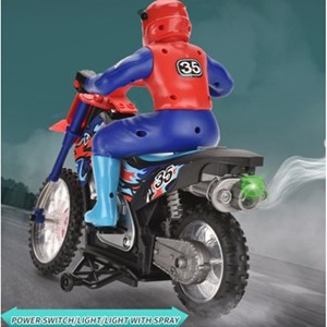 اسباب بازی موتور کنترلی همراه اسپری مه پاش مدل 333 MT21101 Mist Spray Motorbike Toy مقیاس 1:10_اسباب بازی ماشین کنترلی