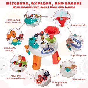 اسباب بازی نوزادی موزیکال میز چند کاره هولی تویز مدل 8999 Hola Toys Activity Play Table _اسباب بازی نوزادی