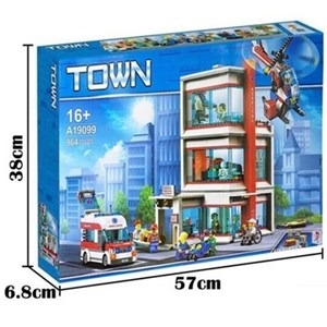 اسباب بازی لگو بیمارستان شهر 964 قطعه مدل Constructor City Hospital A19099_اسباب بازی لگو