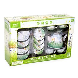 اسباب بازی ست چای خوری فلزی 15 تکه TINPLATE TEA SET TOY_اسباب بازی لوازم خانگی