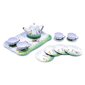 اسباب بازی ست چای خوری فلزی 15 تکه TINPLATE TEA SET TOY_اسباب بازی لوازم خانگی