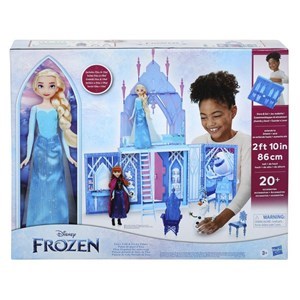 قصر یخی دیزنی تاشو فروزن 2 به همراه پرنسس السا مدل Hasbro - Disney Princess Frozen - Elsa's Fold and Go Ice Palace with Princess Elsa and Olaf_اسباب بازی عروسک دخترانه