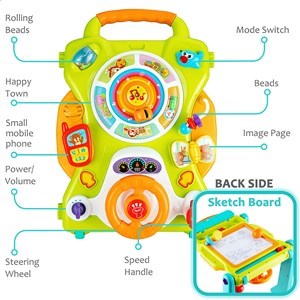 اسباب بازی نوزادی موزیکال واکر کودک چند کاره هولی تویز مدل Hola Baby Walker and Activity Table 2107 _اسباب بازی نوزادی