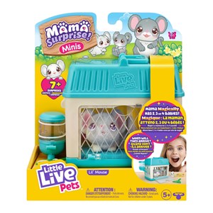 اسباب بازی عروسک رباتیک موش موشک ماما سورپرایز Little Live Pets سری Mini مدل Moose - Little Live Pets - Mama Surprise Minis - Lil Mouse _عروسک رباتیک