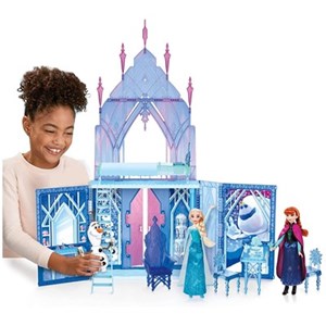 اسباب بازی قصر یخی دیزنی تاشو فروزن 2 به همراه پرنسس السا مدل Disney Princess Frozen - Elsa's Fold and Go Ice Palace with Princess Elsa and Olaf_اسباب بازی لوازم خانگی